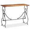 Solid Sheesham Wood Console Table with Unique Steel Design Frame & Legs