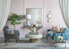 2 Circle Mirrors for Wall Decor with Dual-Circle Design and Gold Iron Frame