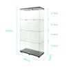 Tempered Glass Black Display Cabinet with LED Light, Remote Control and Multi Light Color Options