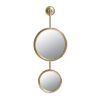 2 Circle Mirrors for Wall Decor with Dual-Circle Design and Gold Iron Frame