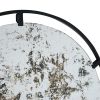 31.5” Industrial Design Decorative Round Lark Theodor Wall Mirror with Black Metal Frame