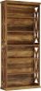 6 Tier Bookshelf Display Rack with Enclosed Back, Protective Design Sides and Top Surface For Extra Storage & Display