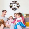 Photo Frame Picture Collage Clock with Crystal Quartz Movement and 12-Picture Display