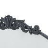 30" x 32" Classic Design Mirror with Round Shape and Black Baroque Inspired Frame