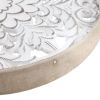 Set of 3, Distressed White Floral Carved Wood Wall Decor in 3 Different Sizes