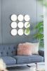 27.2" Contemporary Decorative 9 Ring Metal Wall Mirror with Harmony Mirror Design and Minimalist Style