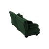 Green Chenille 2 Seater Cloud Couch with Matching Throw & Lumbar Pillows