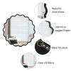 36" Round Modern Wall Mirror with Black Wavy Frame Design, HD Reflection and Perfect for Any Room