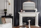 40" x 31" Classic Design Gold Arch Mirror with Baroque Inspired Frame and Vintage Detailing
