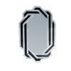 Crystal Crush Diamond Frame Mirror with Polished Glass Panels and Handcrafted Three Dimensional Design