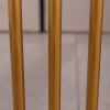 Sintered Stone Round End Table with Gold Stainless Steel Frame and Marble Color Top