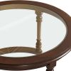 Modern Nesting Coffee Table Set with Tempered Glass and Solid Wood Frame