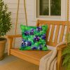 18” Wisconsin Wood Violets Throw Pillow with Waterolor Artwork, Indoor/Outdorr Usage and Machine Washable