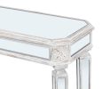 Mirror Console Table with Vintage Wood Grain Carvings