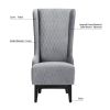 Velvet Wide High-Backrest Accent Chair with Soft Padded Seating Area & Wooden Legs