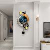 26.4" LED Silent Wall Clock with Multi-Function Display, Voice-Activated, Dual Power Supply and Geometric Design