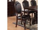 Espresso Brown 9 Piece Dining Room Set, Rectangle Table, 2 Arm Chairs, 6 Armless Chairs with 2x Leaf and Double Pedestal Base