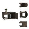 Tualatin 2-Shelf Coffee Table with 2 Open Shelves and Single Door For Hidden Storage