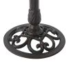 Outdoor Iron & Aluminum Top Bird Bath with Bird & Bowl Display and Intricate Detailed Design