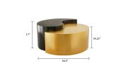 Yin Yang Modern Contemporary Black and Gold Coffee Table