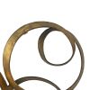 38.5” Seretha Gold Leaf Iron Wall Decor with Abstract Design and Round Geometric Shape
