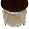 3 Piece Coffee Table Set with Antique Design, Floral Carvings, Chip Distressed Look and Two Tone Finish