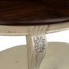 3 Piece Coffee Table Set with Antique Design, Floral Carvings, Chip Distressed Look and Two Tone Finish