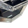 Crystal Crush Diamond Frame Mirror with Polished Glass Panels and Handcrafted Three Dimensional Design