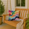 18” Progress Pride Waves of Unity Throw Pillow with Watercolor Artwork, Indoor/Outdorr Usage and Machine Washable