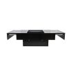 Extendable Coffee Table with Sliding Tabletop and Hidden Storage Compartment