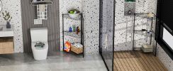 6 Tier Corner Pentagonal Shelf Wire Rack, Convert to 2 Shelves, with Adjustable Shelves and Adjustable Feet