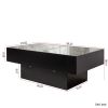 Extendable Coffee Table with Sliding Tabletop and Hidden Storage Compartment
