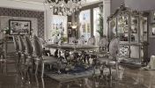 ACME Versailles 2 Piece Antique Platinum & Silver Arm Chair Set