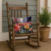 18” New York Roses Throw Pillow with Watercolor Artwork, Indoor/Outdorr Usage and Machine Washable