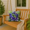 18” Rhode Island Violets Throw Pillow with Watercolor Artwork, Indoor/Outdorr Usage and Machine Washable
