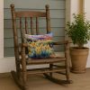 14” New Mexico Yucca Flower Throw Pillow with Watercolor Artwork, Indoor/Outdorr Usage and Machine Washable