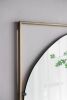 32" Poppy Design Mirror with Gold Metal Frame and 4 Metal Clamp Holders for Stabilization