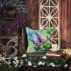 14” New Hampshire Purple Lilac Throw Pillow with Waterolor Artwork, Indoor/Outdorr Usage and Machine Washable