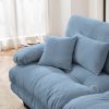 Luxury Modular Sectional Chenille Sofa Couch with Convertible Ottoman, Oversized L Shaped Cloud Couch and Matching Pillows