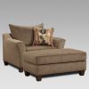 Brown Camero Fabric Living Room Set Includes 1 Sofa, 1 Loveseat, 1 Chair and 1 Ottoman with Matching Pillows