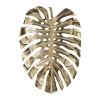 24” Gold Monstera Leaf Wall Décor with Decorative Tabletop or Display Plate Options