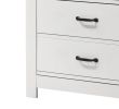Cassini 31" White Chest with 5 Drawers and Black Drawer Handles