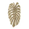 18” Gold Monstera Leaf Wall Art – Tropical Metal Decorative Plate for Modern & Bohemian Home Décor