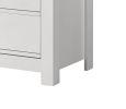 Cassini 31" White Chest with 5 Drawers and Black Drawer Handles