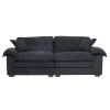84" Chenille Sofa Loveseat Couch with 2 Matching Throw Pillows, Removable Seat Cushions and Dual Layer Comfort Seating