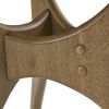 Ink+Ivy Blaze Triangle Wood Coffee Table with Asymmetrical Sculptural Base and Natural Elm Wood Finish