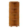 72” Fitted Corner Wall Cabinet with 8 doors, 4 Tiers and Adjustable Shelves