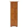 72” Fitted Corner Wall Cabinet with 8 doors, 4 Tiers and Adjustable Shelves
