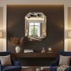 Diamond Shaped Design Large Wall Mirror with Elegant Beveled Edges and HD Mirror Glass