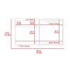 Tualatin 2-Shelf Coffee Table with 2 Open Shelves and Single Door For Hidden Storage